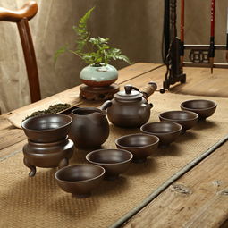 粗陶柴烧茶具套装 仿古茶道礼盒，厂家直销品质保证